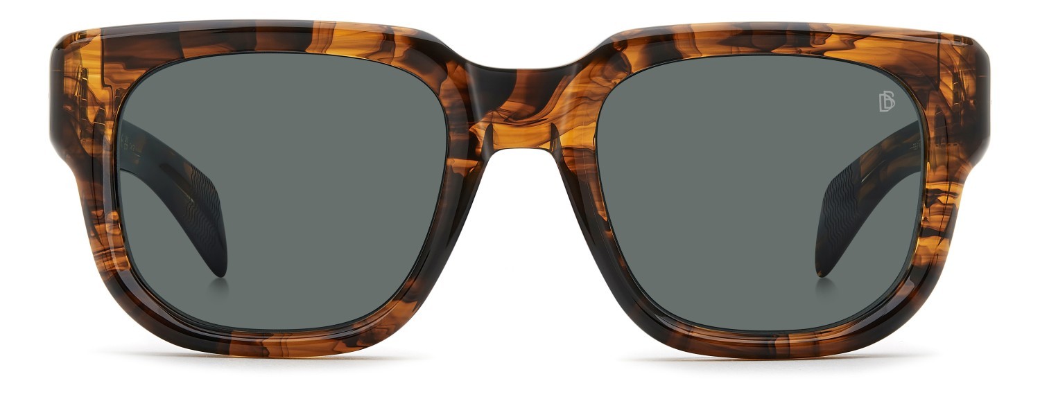 Sunglasses David Beckham Db 7146/S 208159 EX4 QT color brown horn shape square lenses green