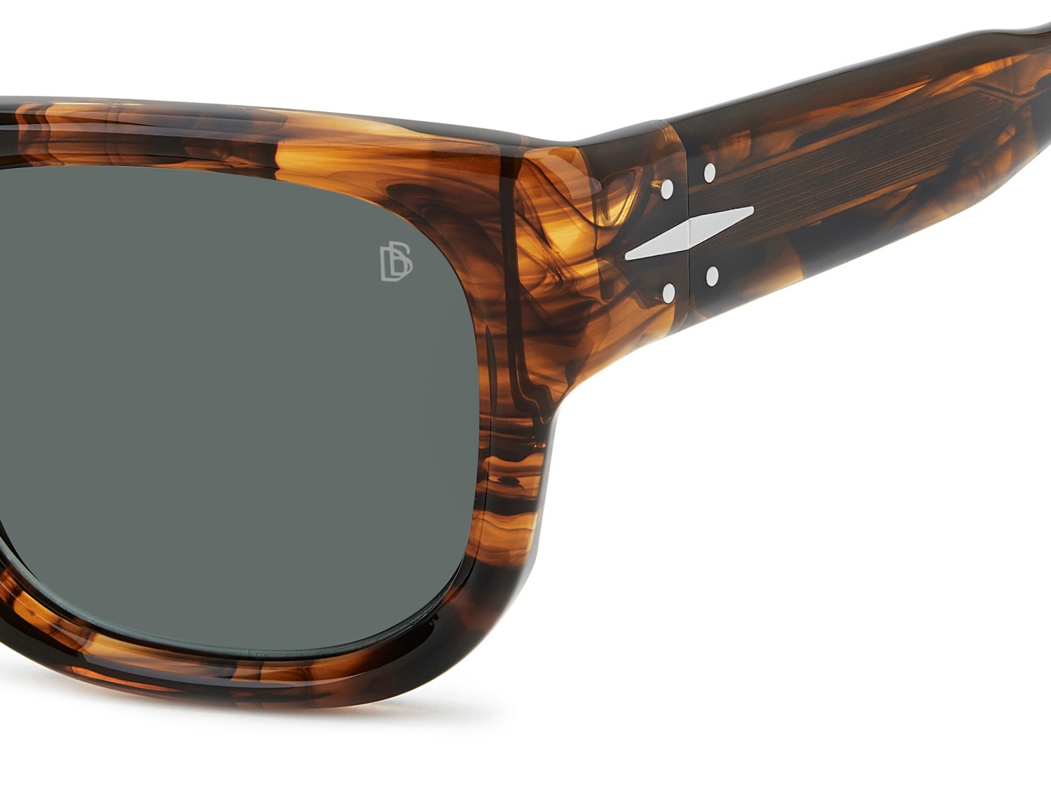 Sunglasses David Beckham Db 7146/S 208159 EX4 QT color brown horn shape square lenses green