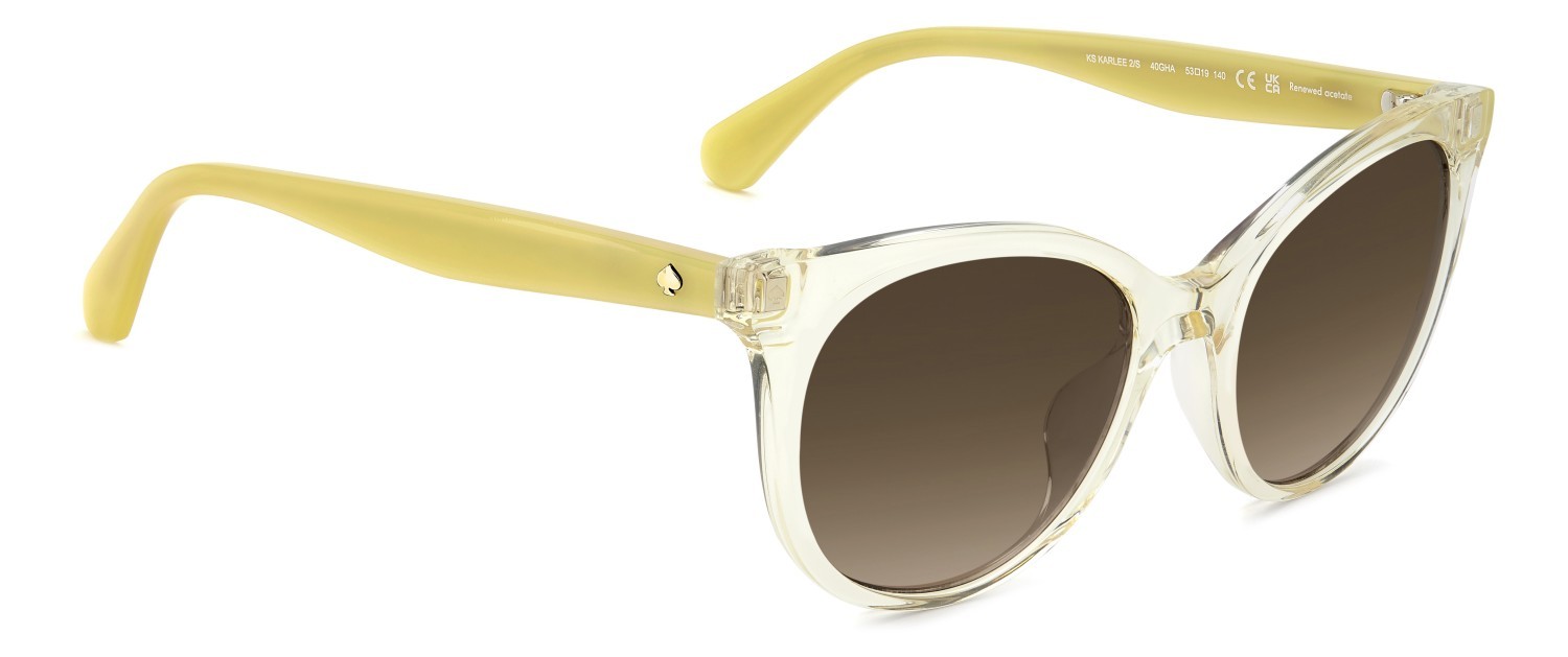 Sonnenbrillen Kate Spade Ks Karlee 2/S 208161 40G HA farbe yellow form rund gläser brown shaded