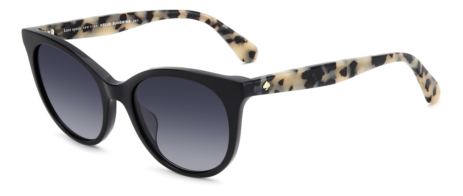 Sonnenbrillen Kate Spade Ks Karlee 2/S 208161 807 9O farbe black form rund gläser dark grey shaded