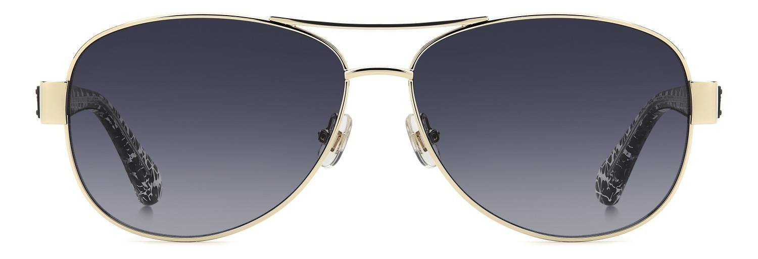 Sunglasses Kate Spade Ks Dalia 3/G 208162 RHL 9O color gold black_ shape aviator lenses dark grey shaded