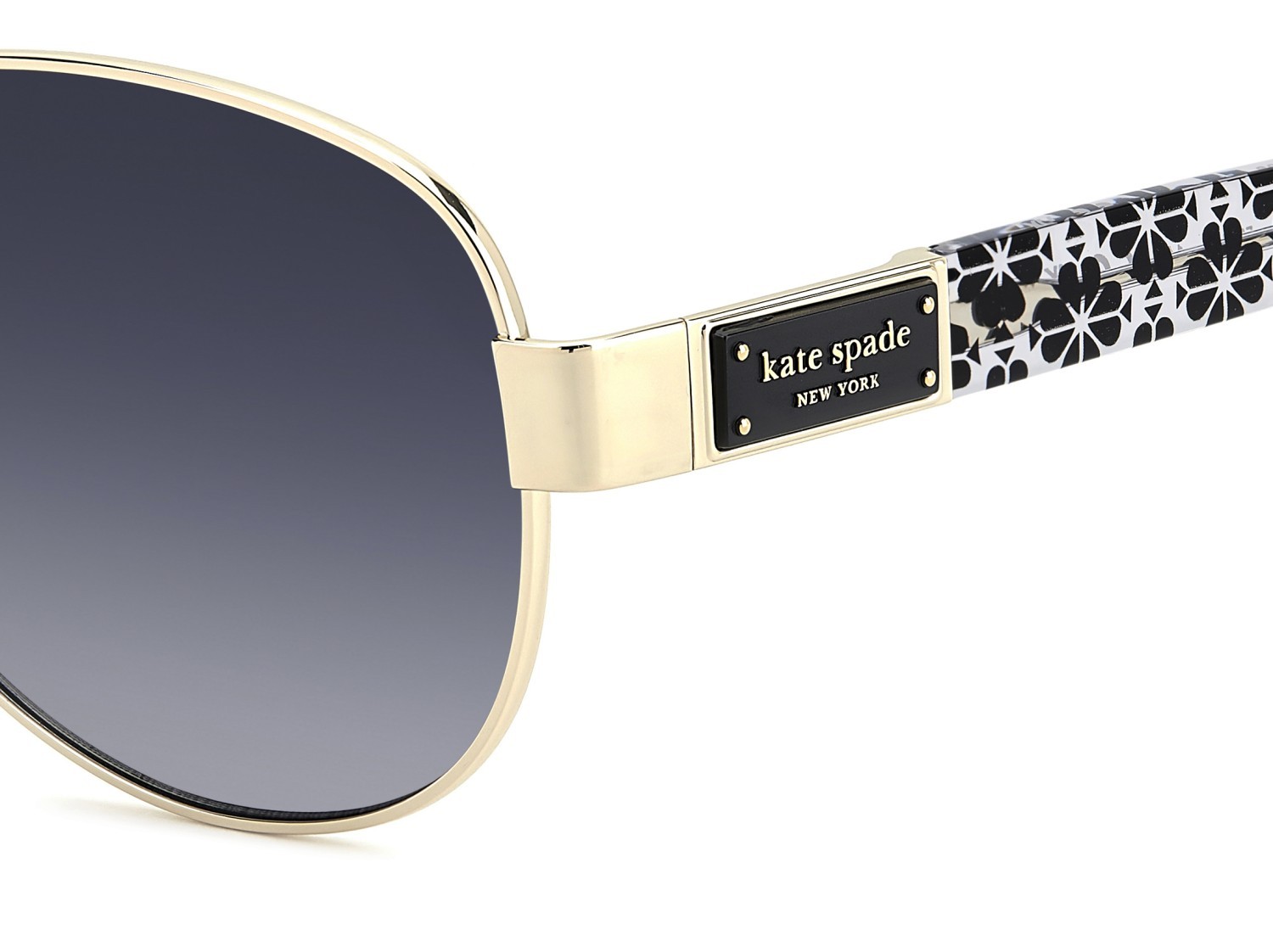Sunglasses Kate Spade Ks Dalia 3/G 208162 RHL 9O color gold black_ shape aviator lenses dark grey shaded