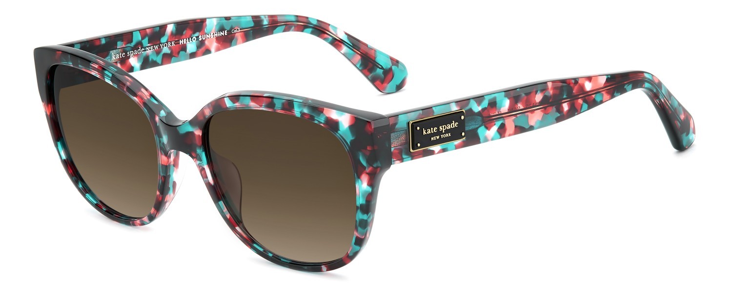 Sunglasses Kate Spade Ks Ninna 2/S 208163 5MU HA color havana multicolor shape round lenses brown shaded