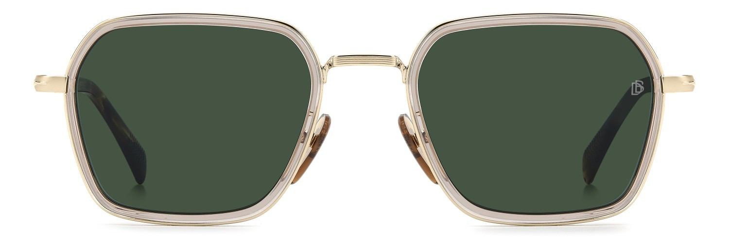Sonnenbrillen David Beckham Db 1194/G 208167 IDA QT farbe gold beige horn form quadratisch gläser green
