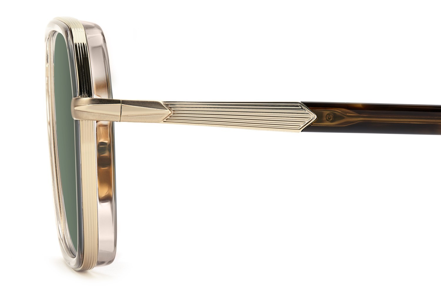 Sonnenbrillen David Beckham Db 1194/G 208167 IDA QT farbe gold beige horn form quadratisch gläser green
