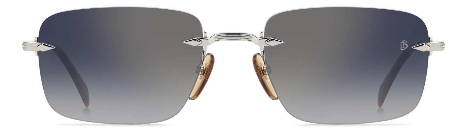Sunglasses David Beckham Db 1195/S 208172 8JD 1V color palladium havana shape rectangle lenses blue shaded gold mirror