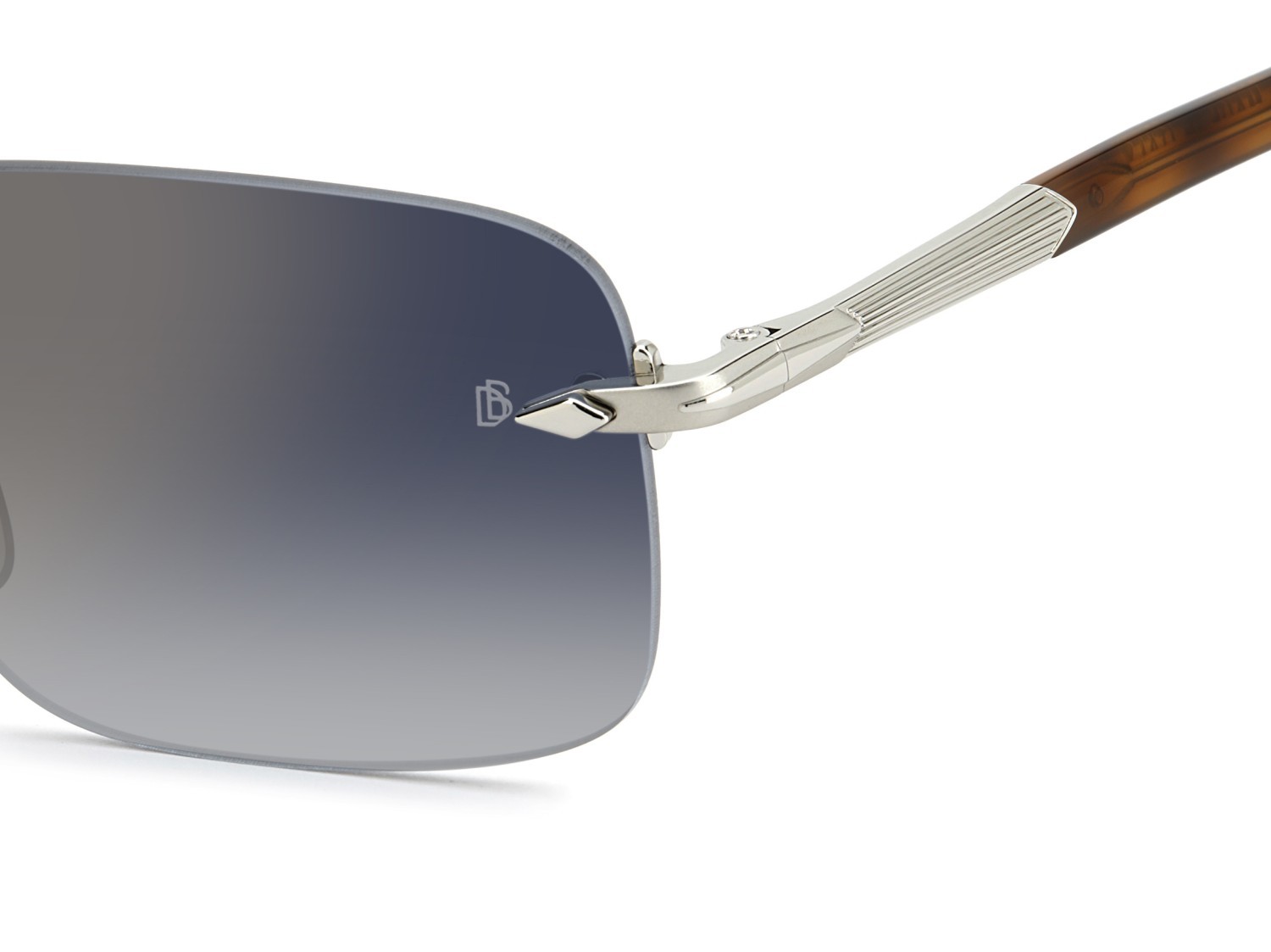 Sunglasses David Beckham Db 1195/S 208172 8JD 1V color palladium havana shape rectangle lenses blue shaded gold mirror