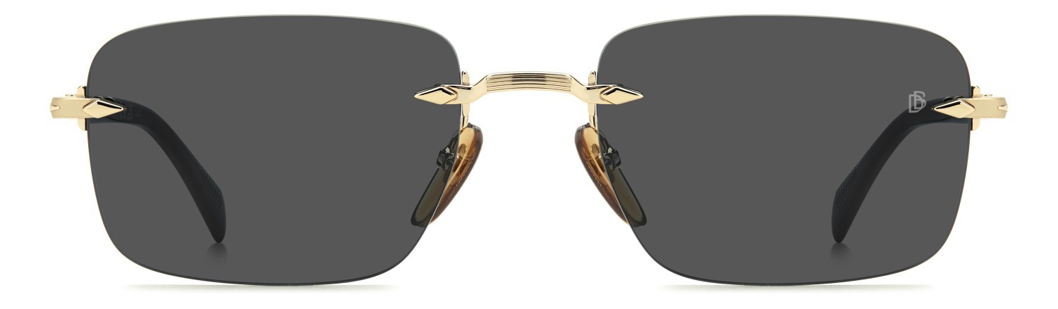 Sunglasses David Beckham Db 1195/S 208172 RHL IR color gold black 2 shape rectangle lenses grey