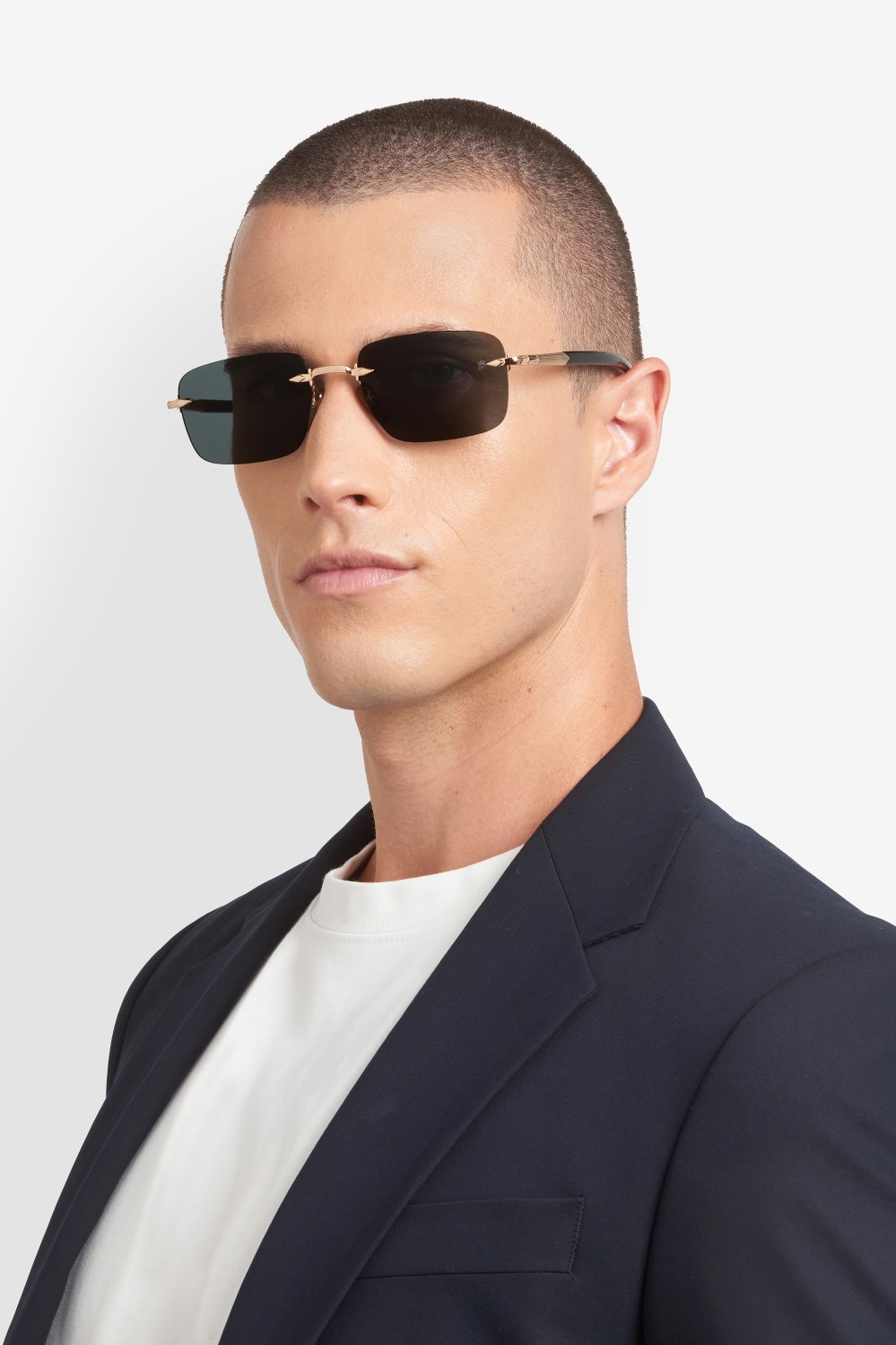 Sunglasses David Beckham Db 1195/S 208172 RHL IR color gold black 2 shape rectangle lenses grey