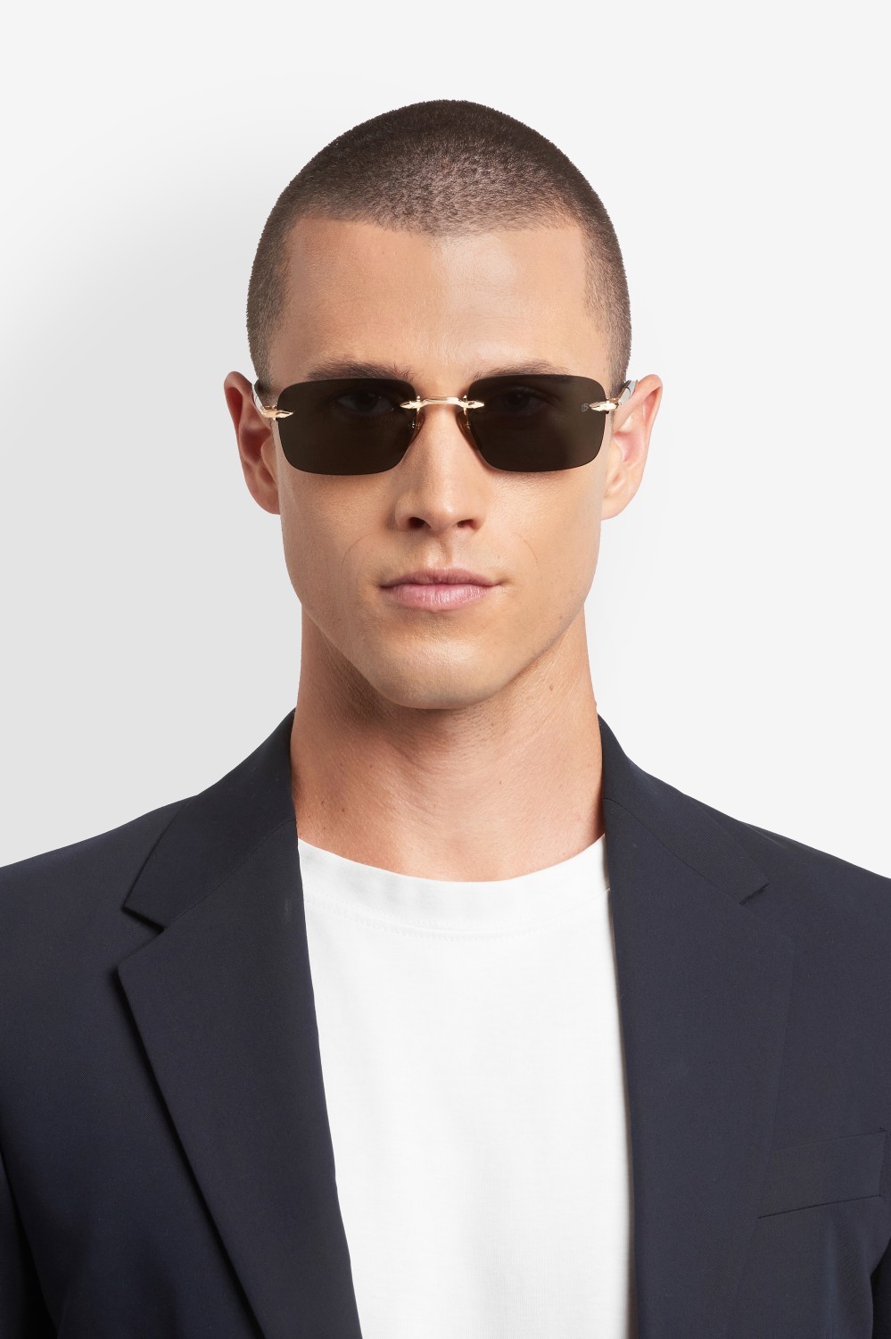 Sunglasses David Beckham Db 1195/S 208172 RHL IR color gold black 2 shape rectangle lenses grey