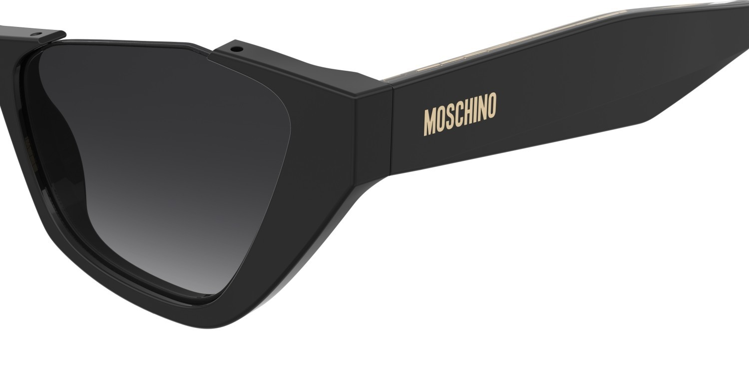 Sonnenbrillen Moschino Mos197/S 208177 807 9O farbe black form cat-eye gläser dark grey shaded
