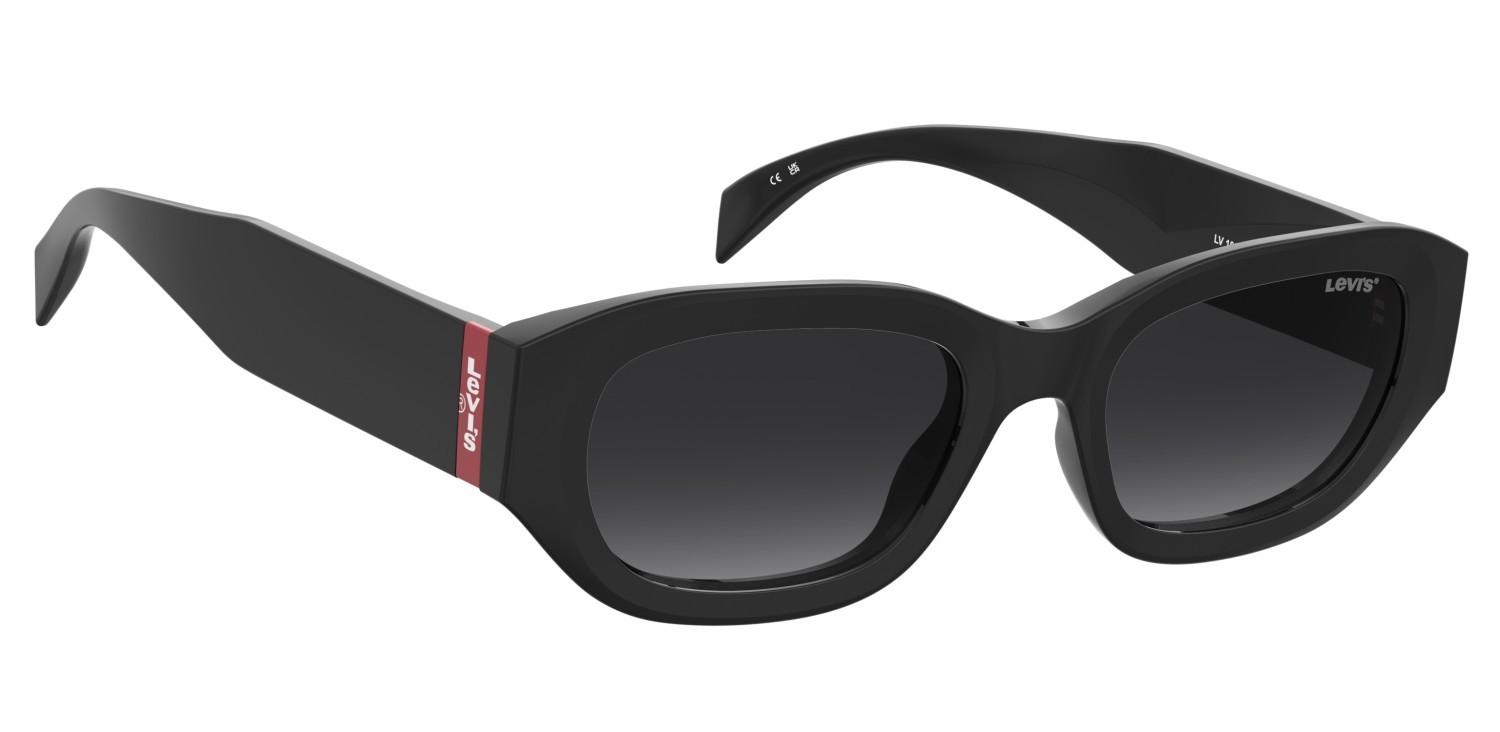 Sonnenbrillen Levi's Lv 1096/S 208183 807 9O farbe black form quadratisch gläser dark grey shaded