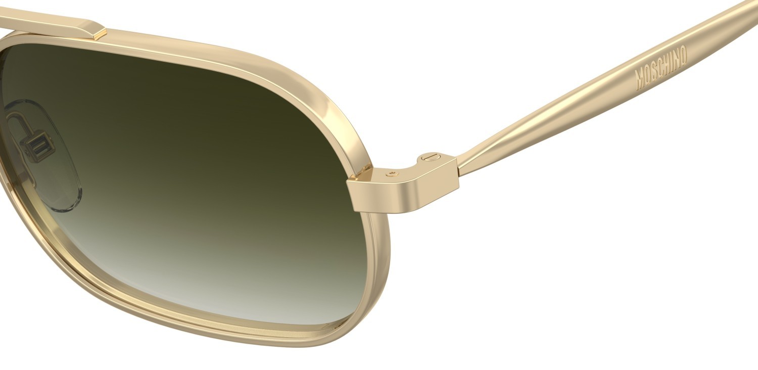 Sonnenbrillen Moschino Mos198/S 208184 000 9K farbe rose gold form oval gläser green shaded