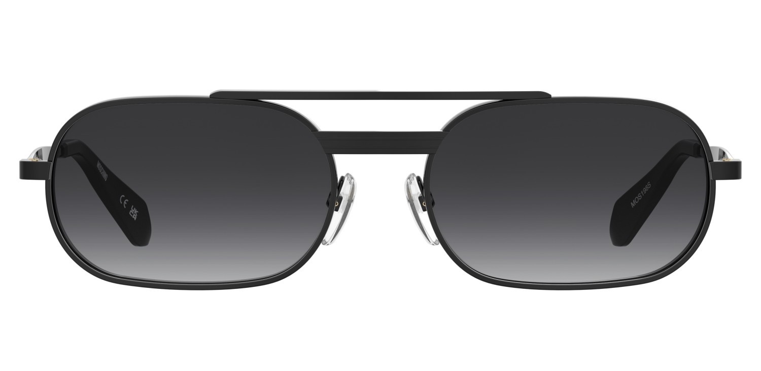 Sonnenbrillen Moschino Mos198/S 208184 807 9O farbe black form oval gläser dark grey shaded