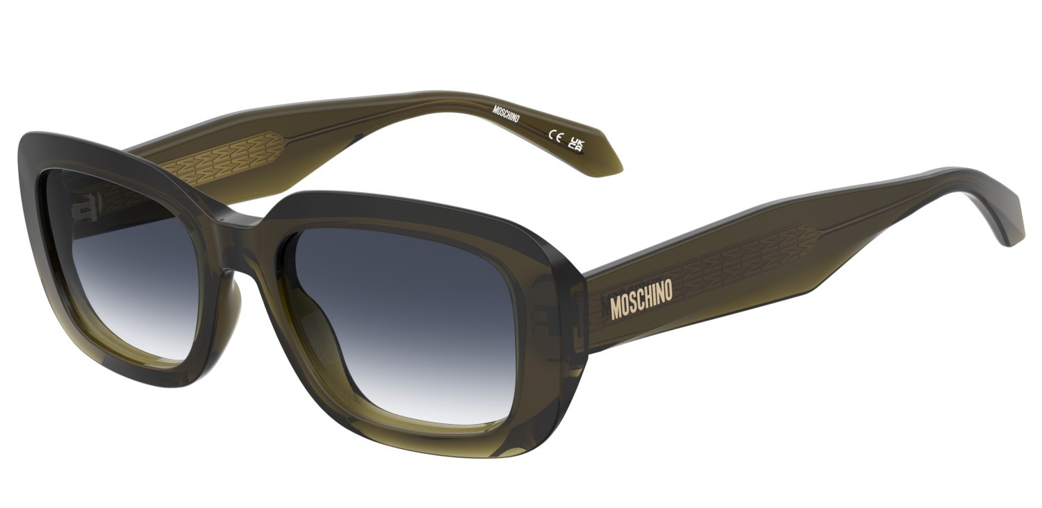 Sonnenbrillen Moschino Mos199/S 208185 4C3 08 farbe olive form rechteckig gläser dk blue shaded
