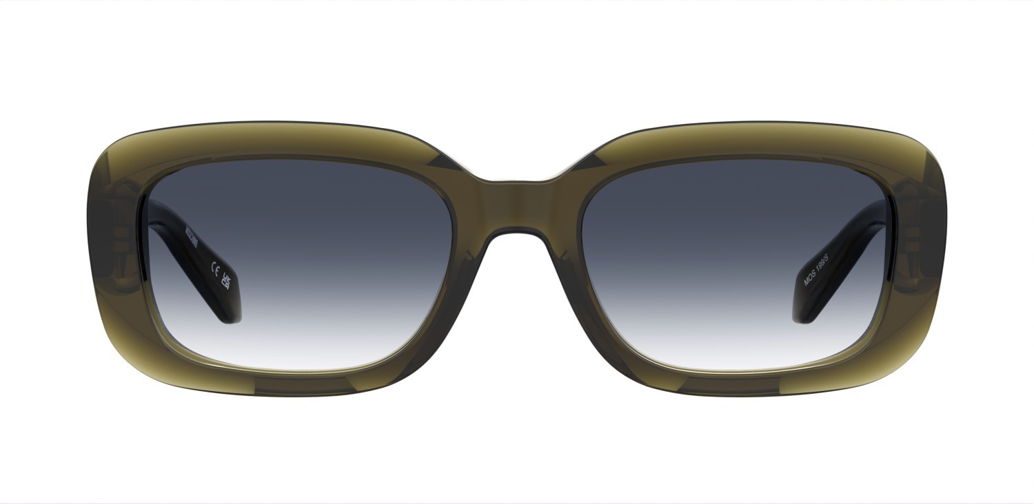 Sonnenbrillen Moschino Mos199/S 208185 4C3 08 farbe olive form rechteckig gläser dk blue shaded