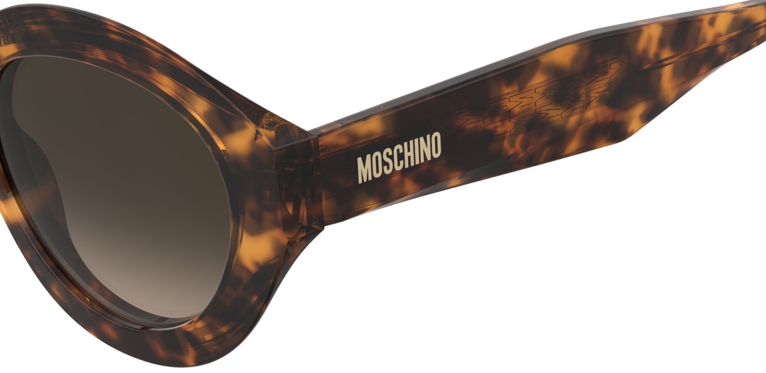 Occhiali da sole Moschino Mos200/S 208186 086 HA colore havana forma cat eye lenti brown shaded