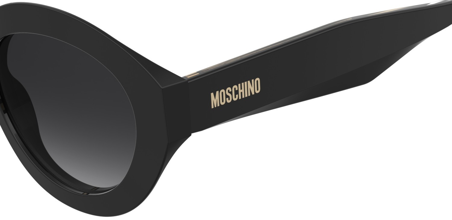 Occhiali da sole Moschino Mos200/S 208186 807 9O colore black forma cat eye lenti dark grey shaded