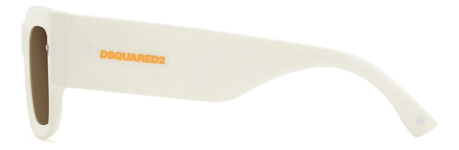Occhiali da sole Dsquared2 D2 0089/S 208203 SZJ 70 colore ivory forma rettangolare lenti brown