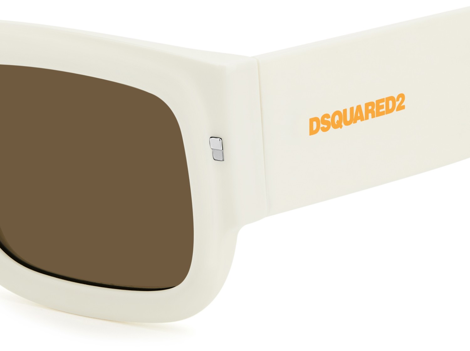 Occhiali da sole Dsquared2 D2 0089/S 208203 SZJ 70 colore ivory forma rettangolare lenti brown