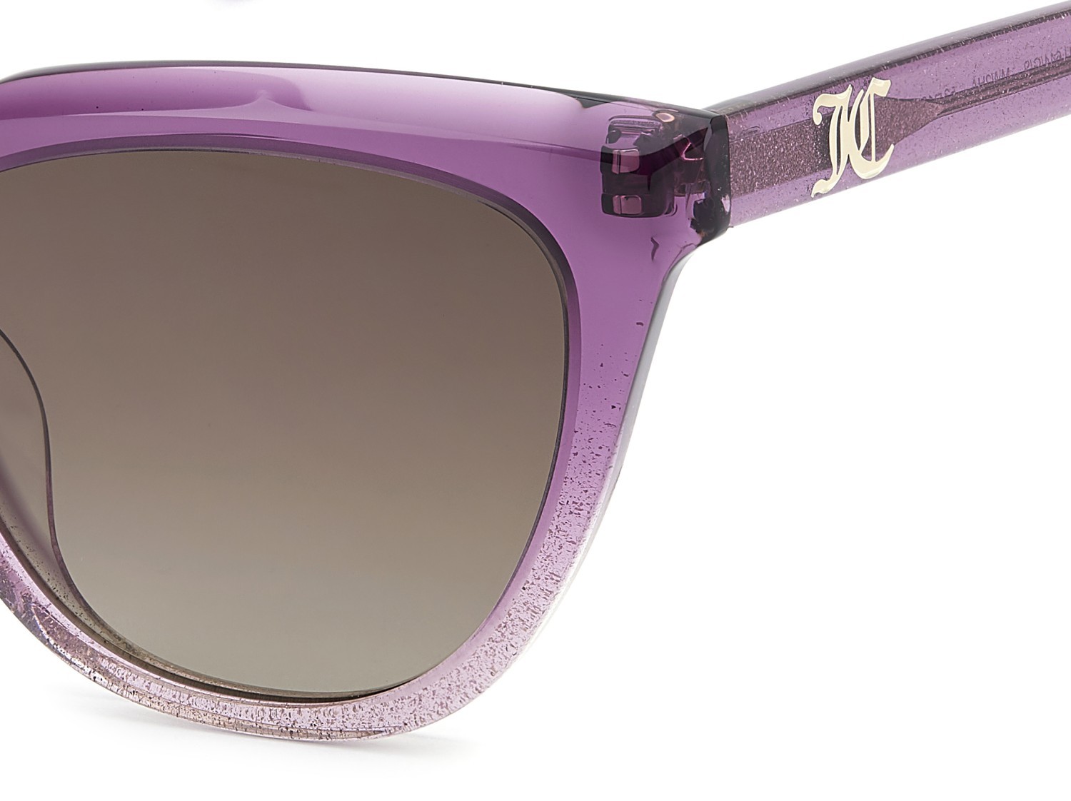 Sunglasses Juicy Couture Ju 644/G 208227 MW2 HA color glitter violet shape rectangle lenses brown shaded