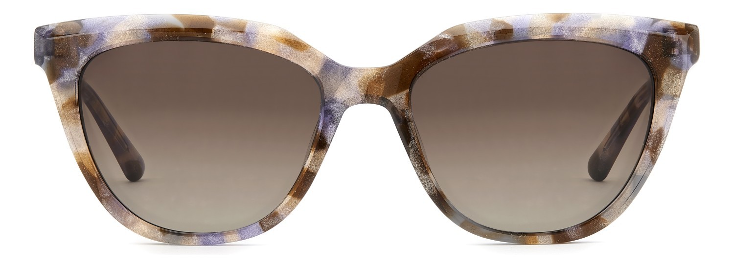 Sunglasses Juicy Couture Ju 644/G 208227 S61 HA color blue havana glitter shape rectangle lenses brown shaded