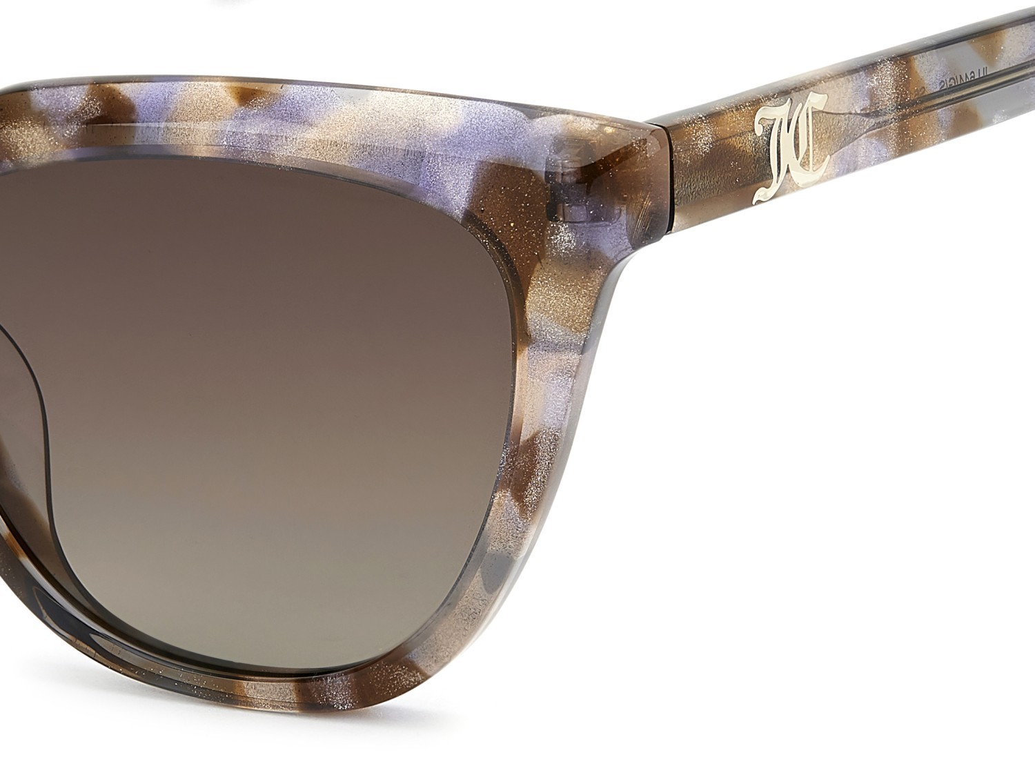 Sunglasses Juicy Couture Ju 644/G 208227 S61 HA color blue havana glitter shape rectangle lenses brown shaded