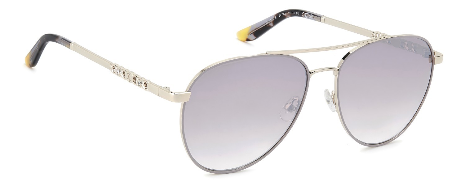 Sunglasses Juicy Couture Ju 643/G 208228 2F7 NQ color gold grey shape aviator lenses brown sm silver