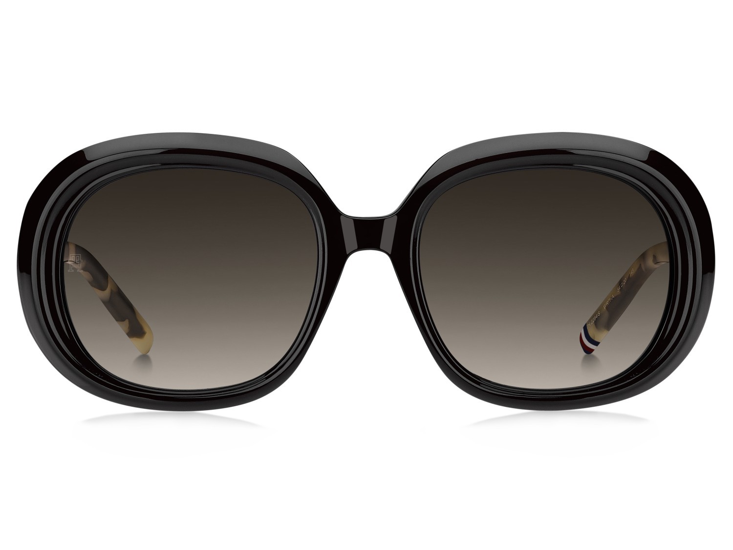 Sunglasses Tommy Hilfiger Th 2284/S 208231 WR7 HA color black havana shape round lenses brown shaded