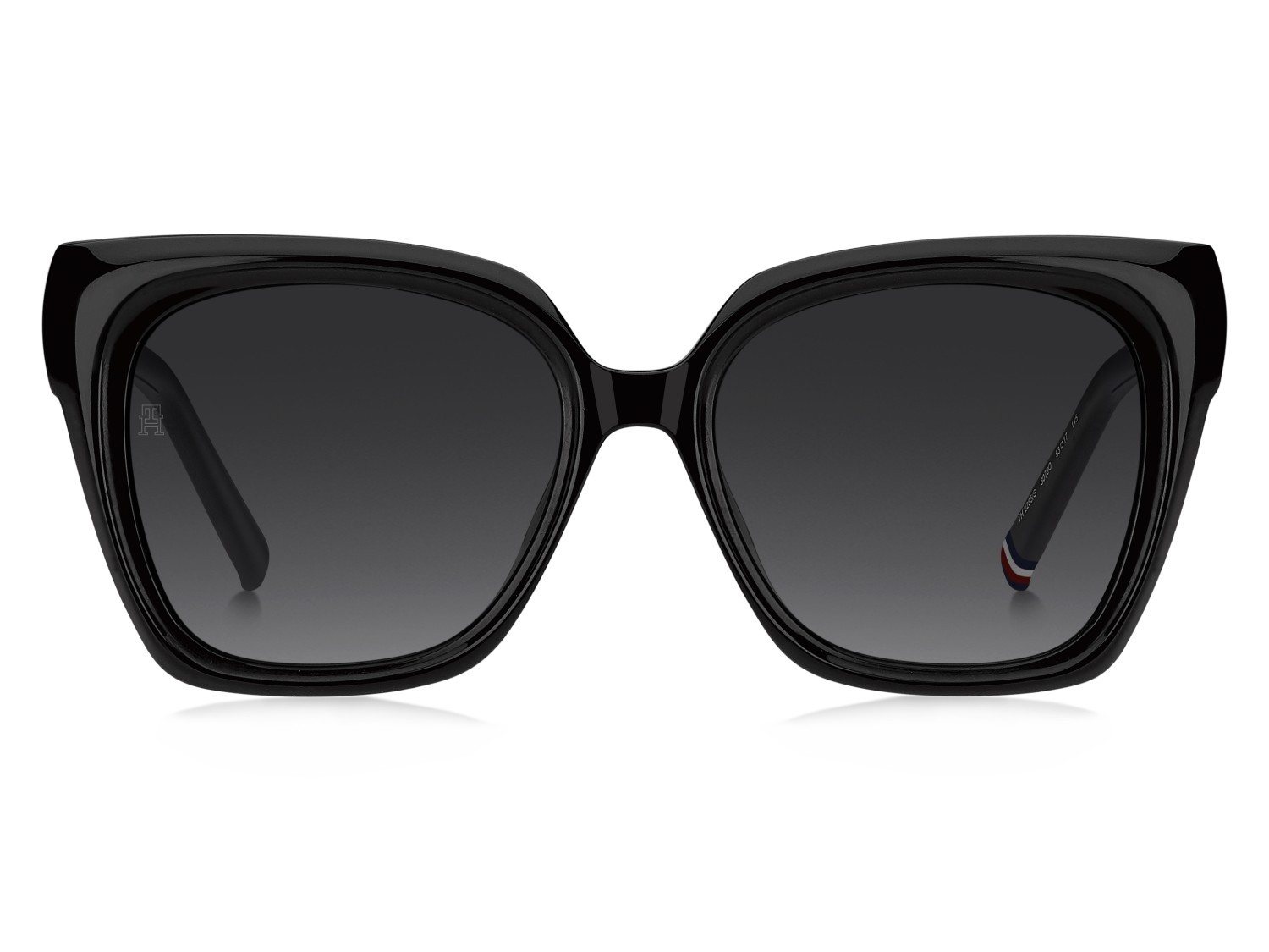 Sunglasses Tommy Hilfiger Th 2285/S 208232 807 9O color black shape butterfly lenses dark grey shaded