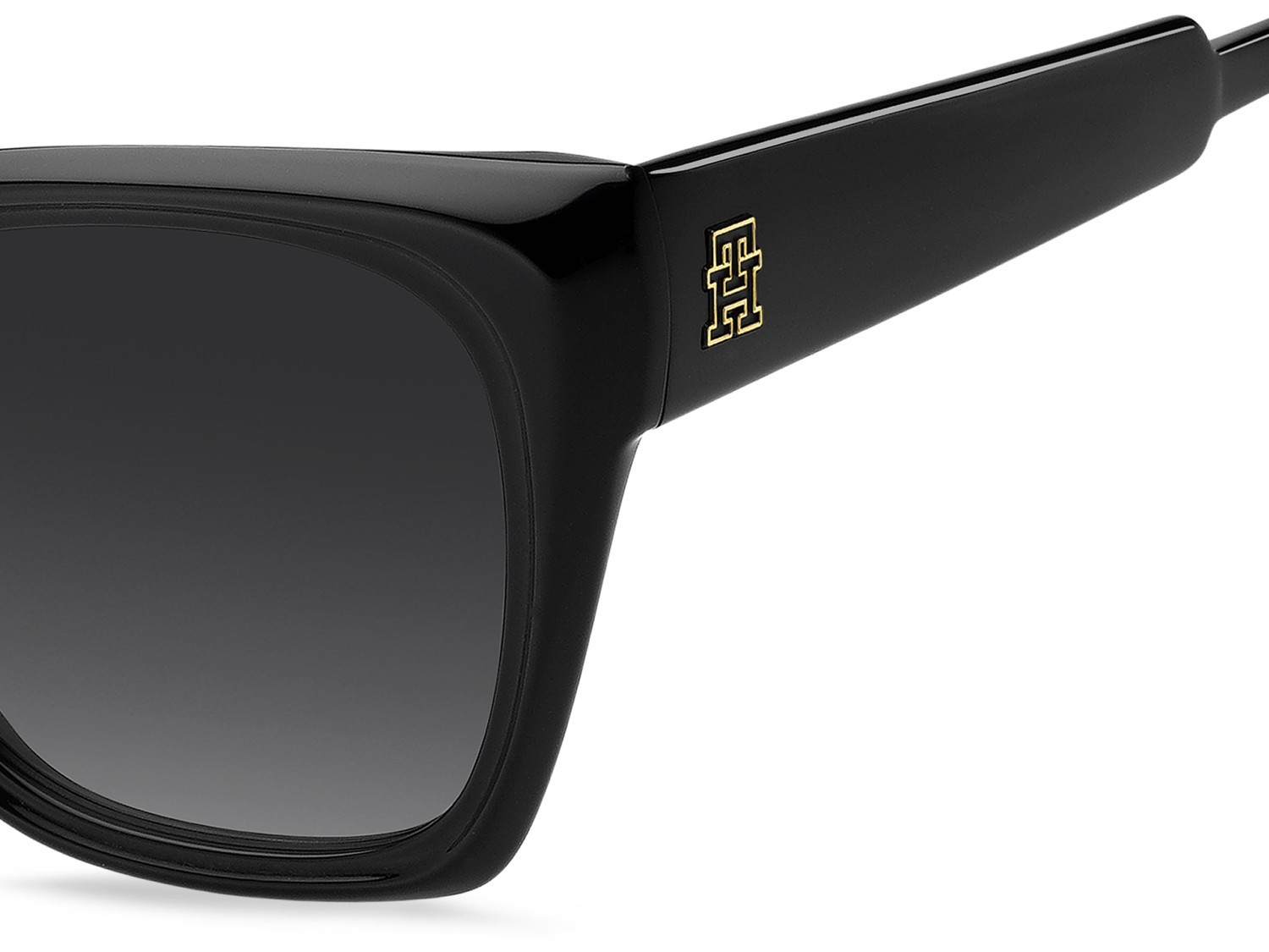 Sunglasses Tommy Hilfiger Th 2285/S 208232 807 9O color black shape butterfly lenses dark grey shaded