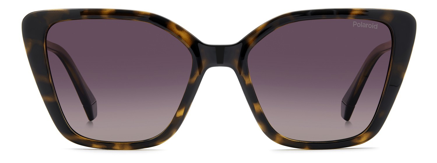 Sunglasses Polaroid Pld 4189/S 208267 086 JR color havana shape butterfly lenses burgundy shaded polarized