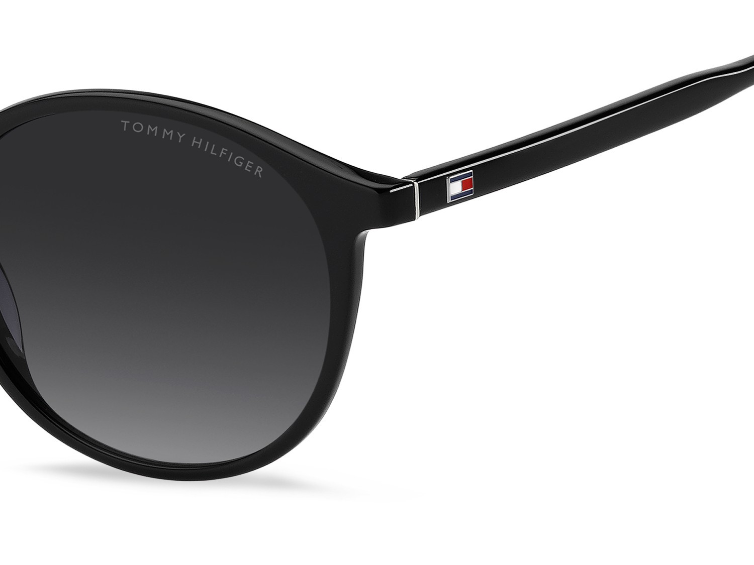 Occhiali da sole Tommy Hilfiger Th 2267/S 208270 807 9O colore black forma rotondo lenti dark grey shaded