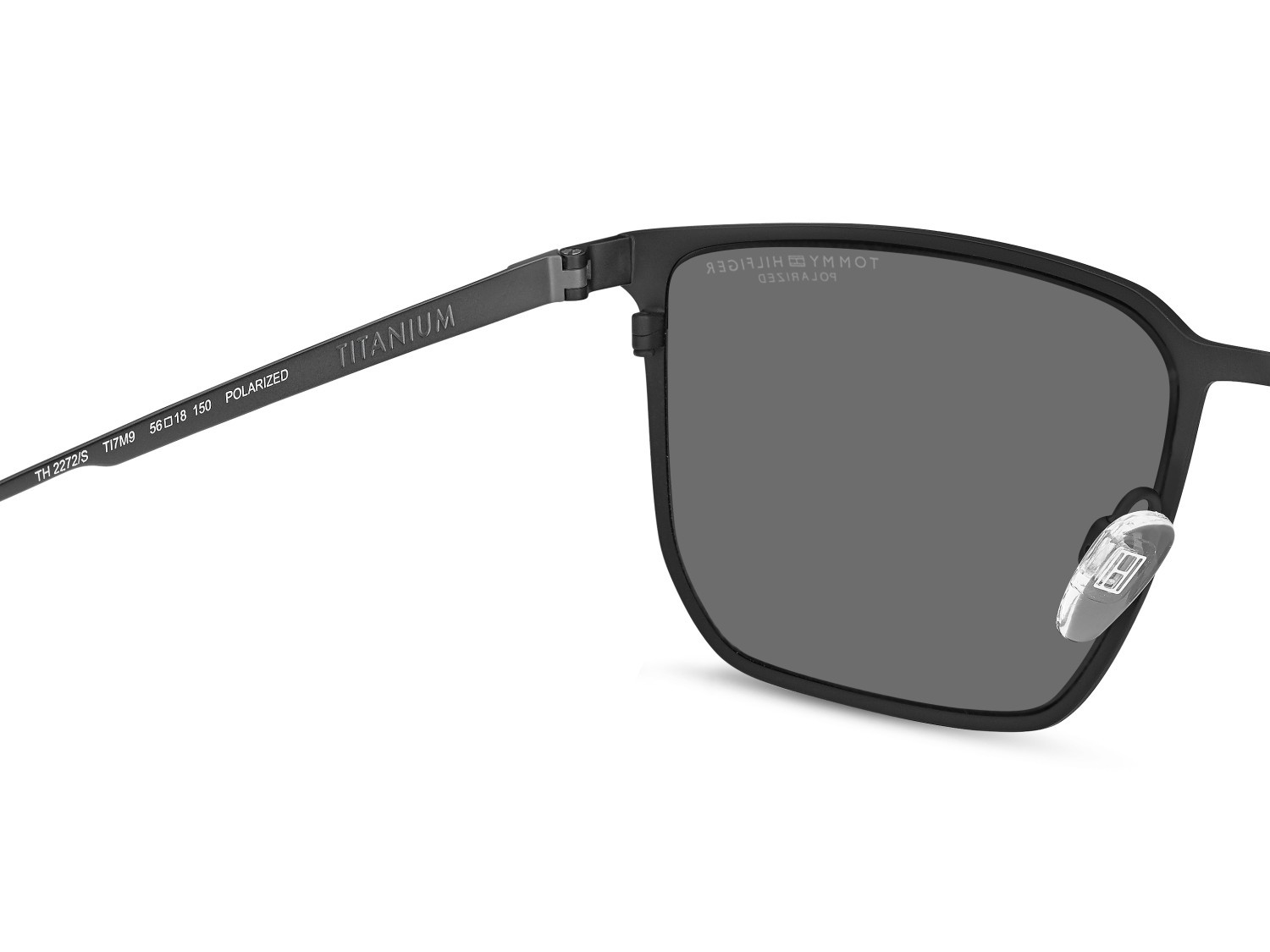 Occhiali da sole Tommy Hilfiger Th 2272/S 208271 TI7 M9 colore matte black ruthenium forma quadrato lenti grey polarized