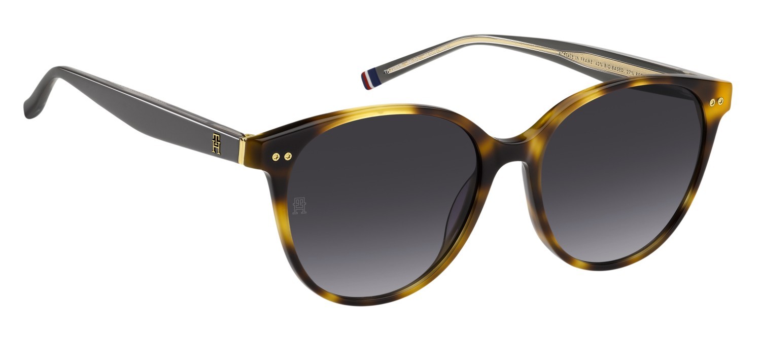 Occhiali da sole Tommy Hilfiger Th 2289/S 208278 05L DG colore havana 2 forma pantos lenti violet shaded