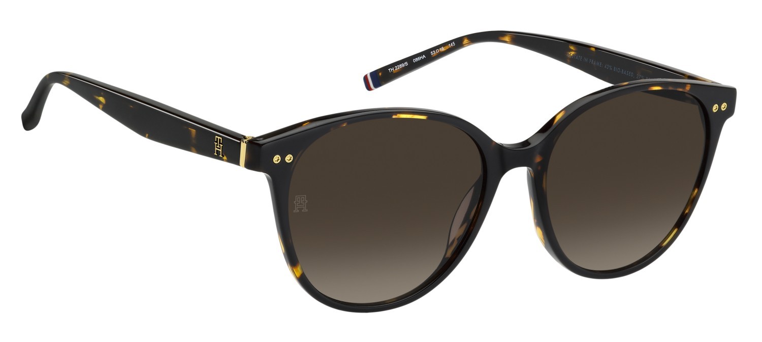 Sunglasses Tommy Hilfiger Th 2289/S 208278 086 HA color havana shape pantos lenses brown shaded