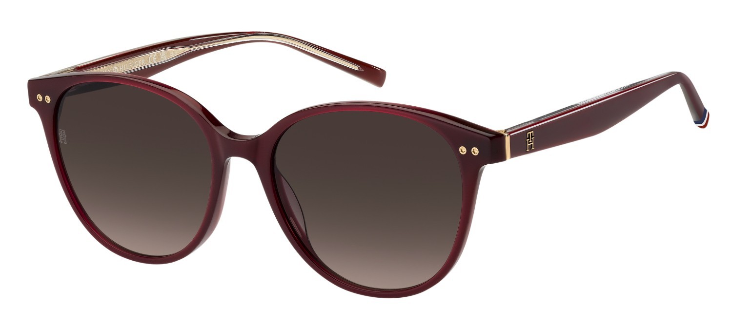 Sunglasses Tommy Hilfiger Th 2289/S 208278 LHF HA color burgundy 2 shape pantos lenses brown shaded