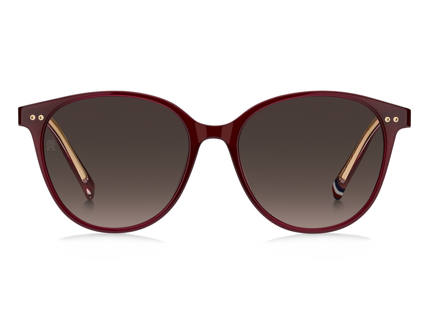 Sunglasses Tommy Hilfiger Th 2289/S 208278 LHF HA color burgundy 2 shape pantos lenses brown shaded