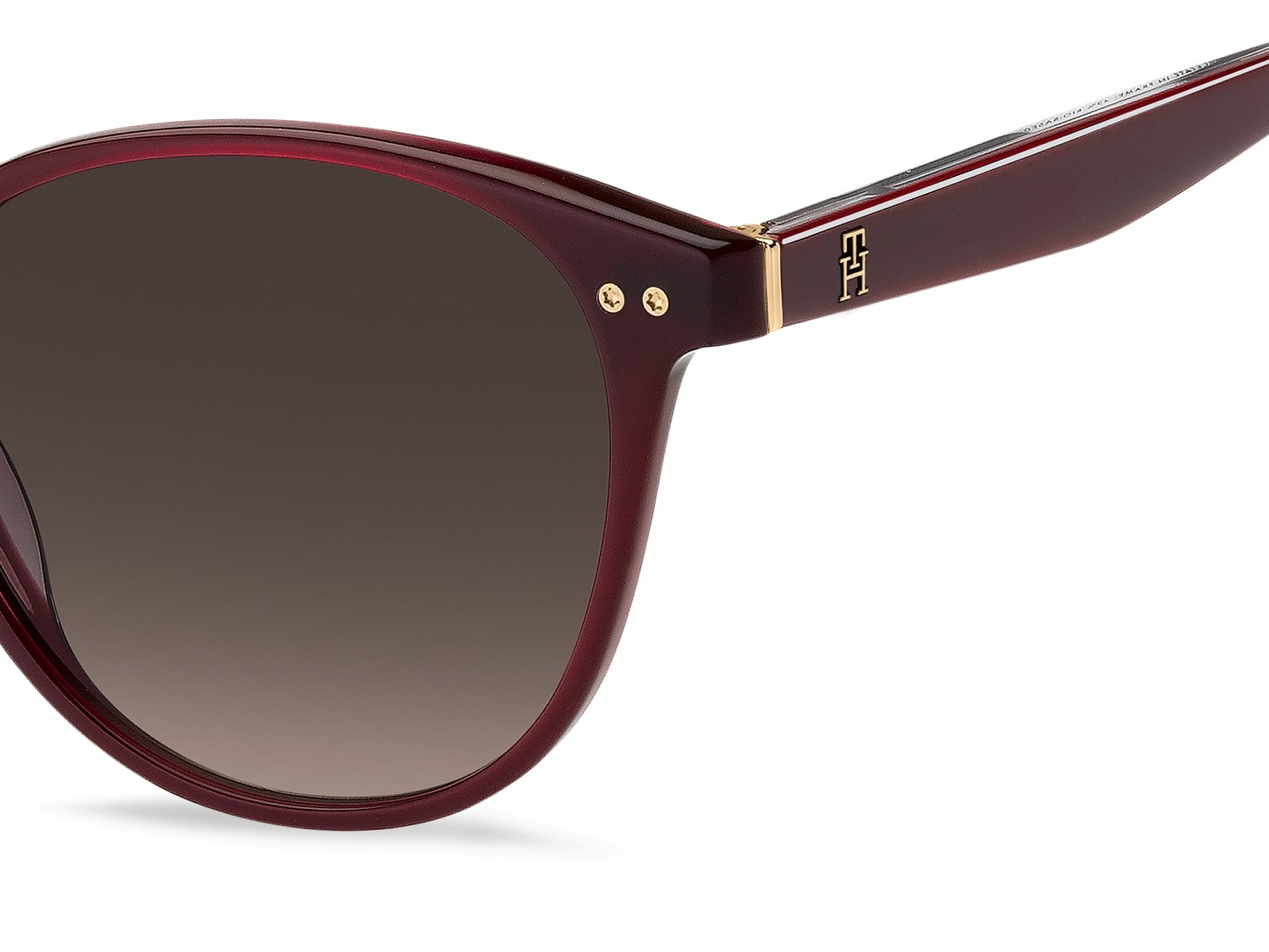 Sunglasses Tommy Hilfiger Th 2289/S 208278 LHF HA color burgundy 2 shape pantos lenses brown shaded