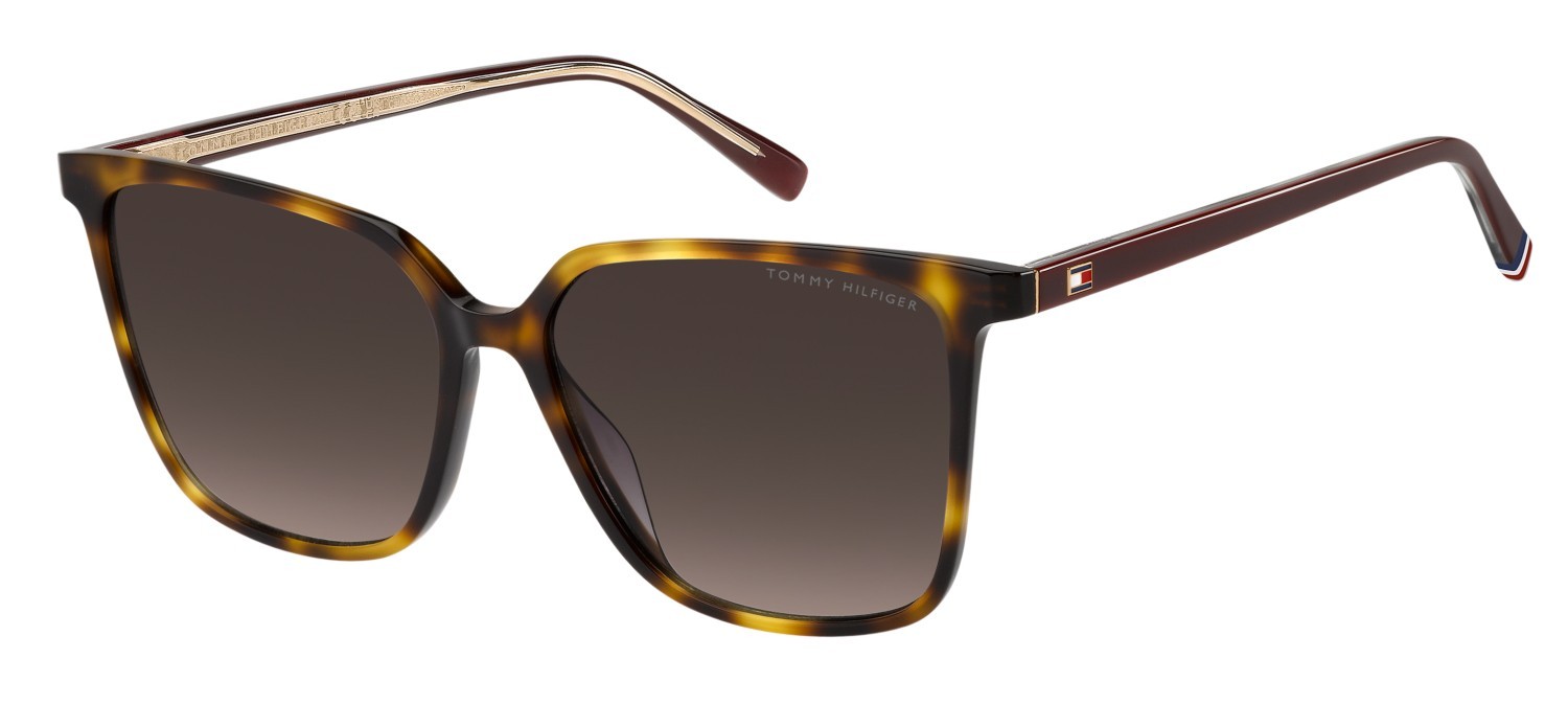 Sunglasses Tommy Hilfiger Th 2292/S 208279 05L HA color havana 2 shape cat eye lenses brown shaded