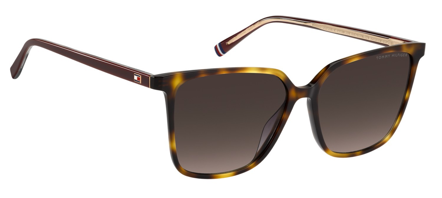 Sunglasses Tommy Hilfiger Th 2292/S 208279 05L HA color havana 2 shape cat eye lenses brown shaded