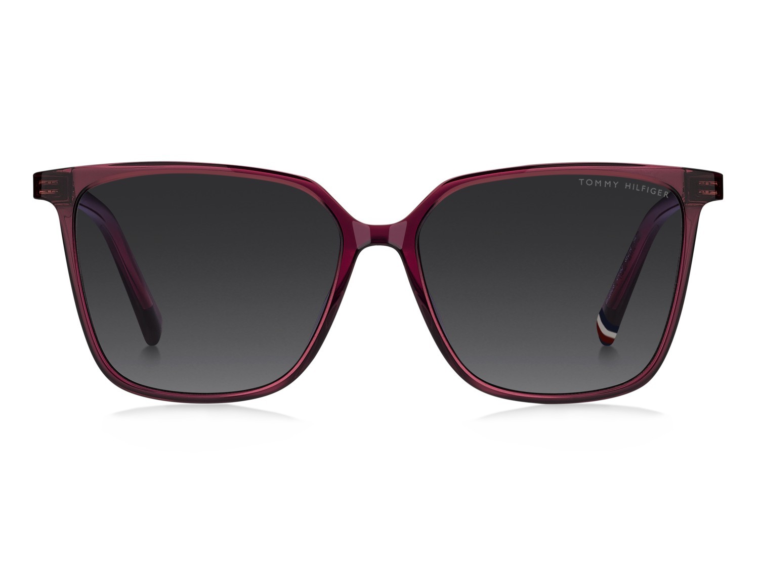 Occhiali da sole Tommy Hilfiger Th 2292/S 208279 LHF 9O colore burgundy 2 forma cat eye lenti dark grey shaded