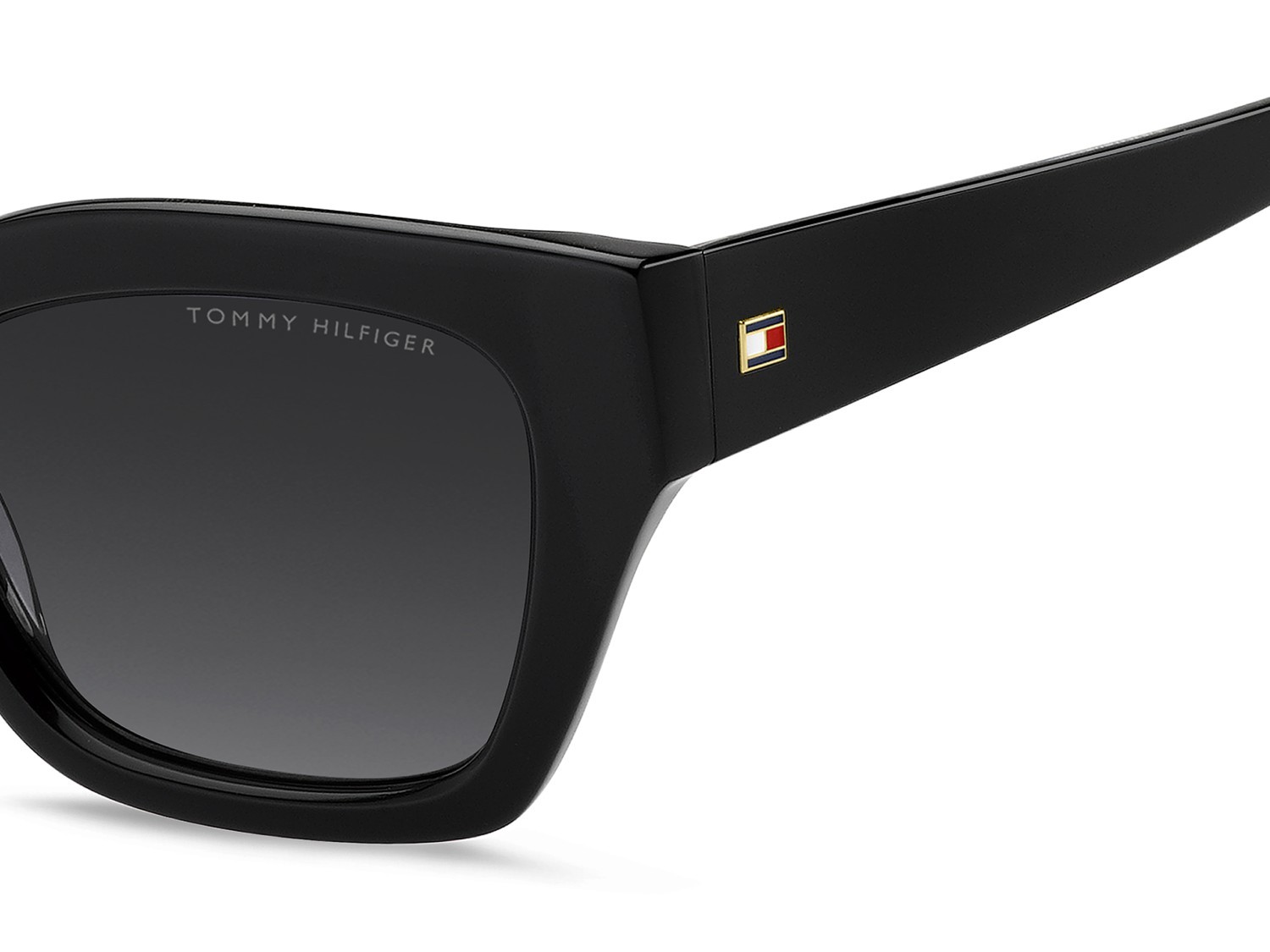 Sunglasses Tommy Hilfiger Th 2264/S 208280 807 9O color black shape cat eye lenses dark grey shaded