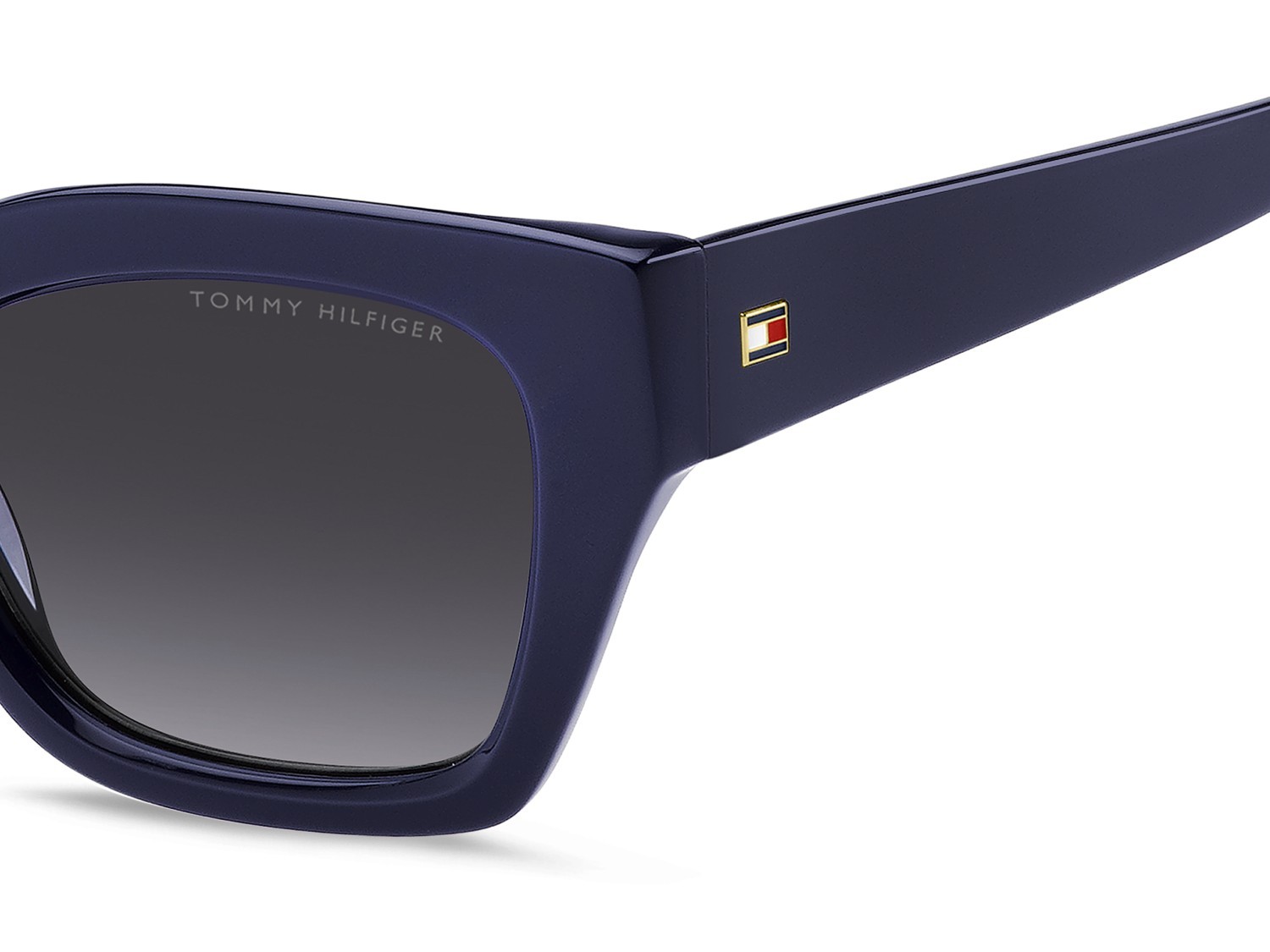 Occhiali da sole Tommy Hilfiger Th 2264/S 208280 PJP GB colore blue forma cat eye lenti grey azure