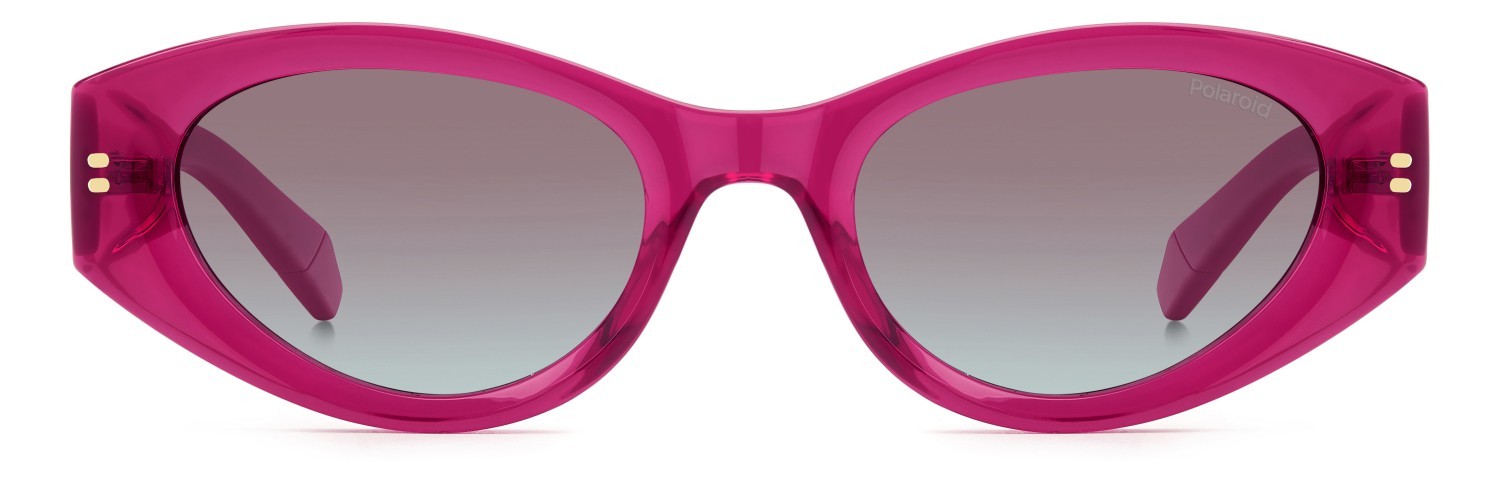 Sunglasses Polaroid Pld 6243/S 208281 MU1 JR color fuchsia shape cat eye lenses burgundy shaded polarized