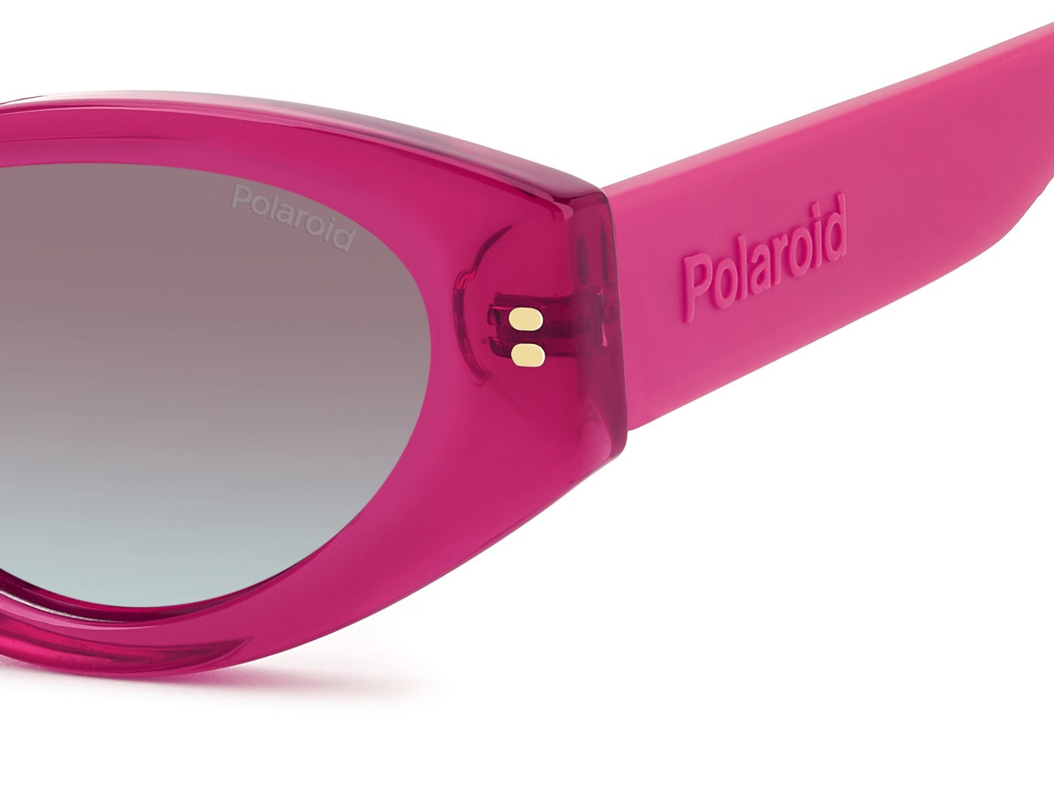 Sunglasses Polaroid Pld 6243/S 208281 MU1 JR color fuchsia shape cat eye lenses burgundy shaded polarized