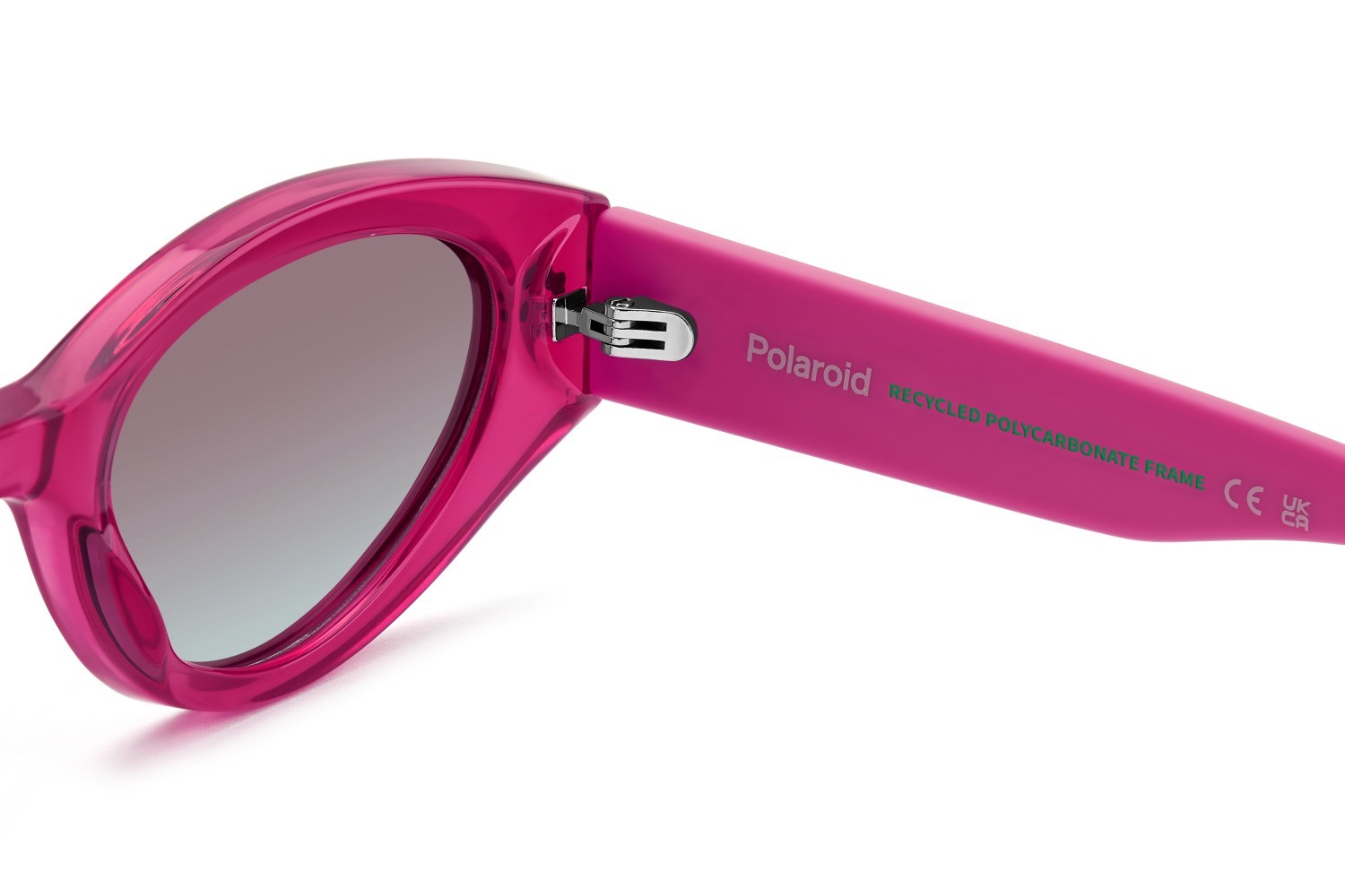 Sunglasses Polaroid Pld 6243/S 208281 MU1 JR color fuchsia shape cat eye lenses burgundy shaded polarized