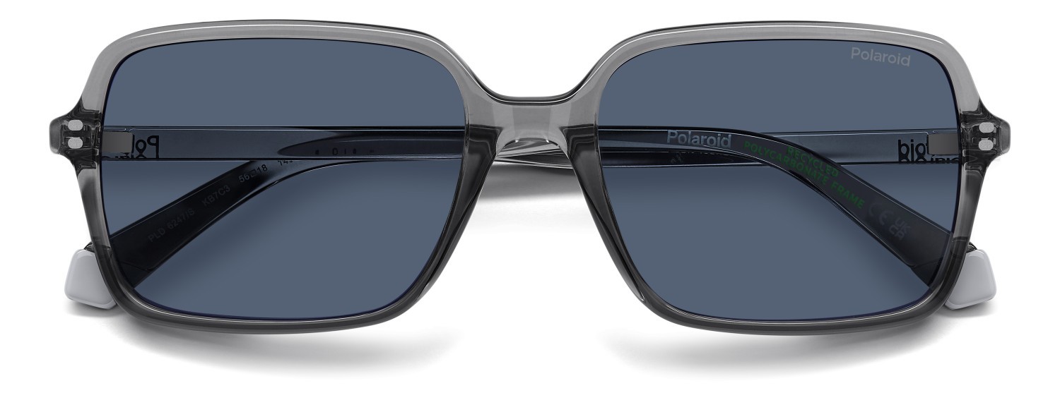 Sunglasses Polaroid Pld 6247/S 208282 KB7 C3 color grey shape square lenses blue polarized