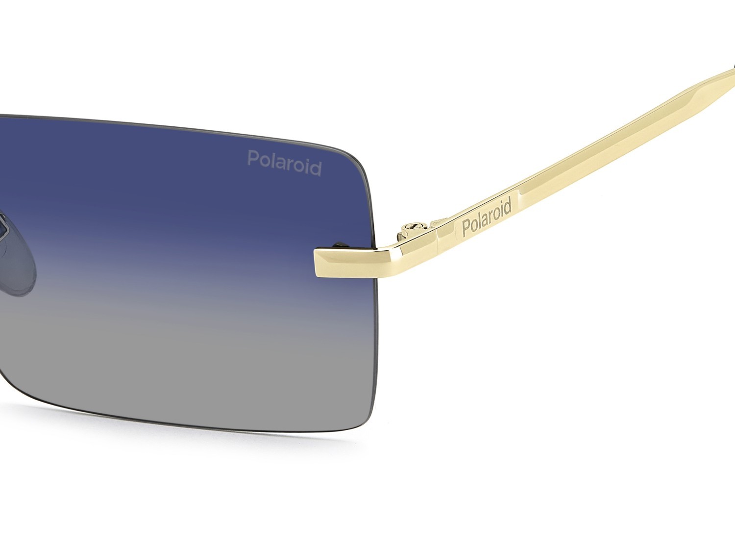 Sunglasses Polaroid Pld 6245/S 208283 LKS Z7 color gold blue shape rectangle lenses blue shaded polarized