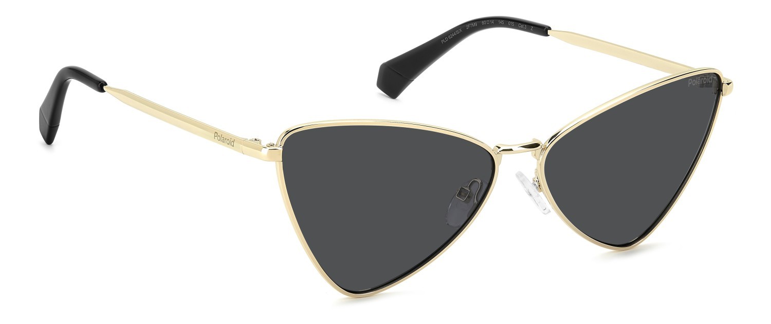 Sunglasses Polaroid Pld 6244/S 208287 2F7 M9 color gold grey shape cat eye lenses grey polarized
